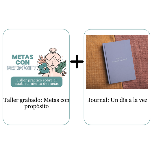 Taller grabado: Metas con propósito + Journal: Un día a la vez